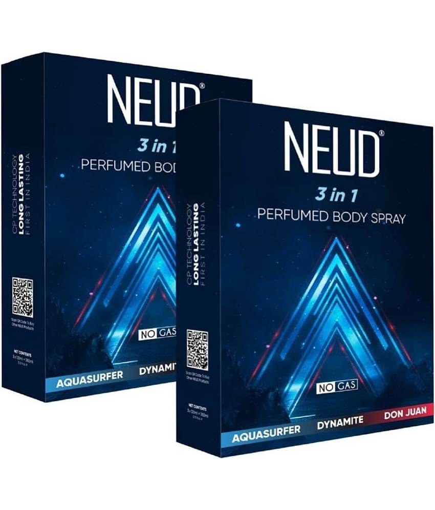 NEUD NEUD 3-in-1 Perfumed Body Sprays for Men Body Spray for Men 880 ml ( Pack of 2 )