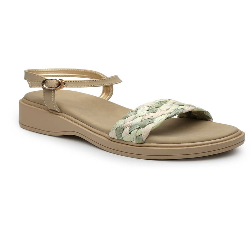     			NATSHUZ Brown Women's Slip On Heels