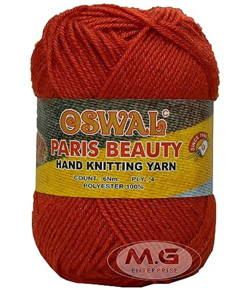Oswal Premium Socks high Strength Paris Beauty Yarn Suitable for Socks, Accessories, and Home Decor. Rust 200 GMS- Art-ADCA