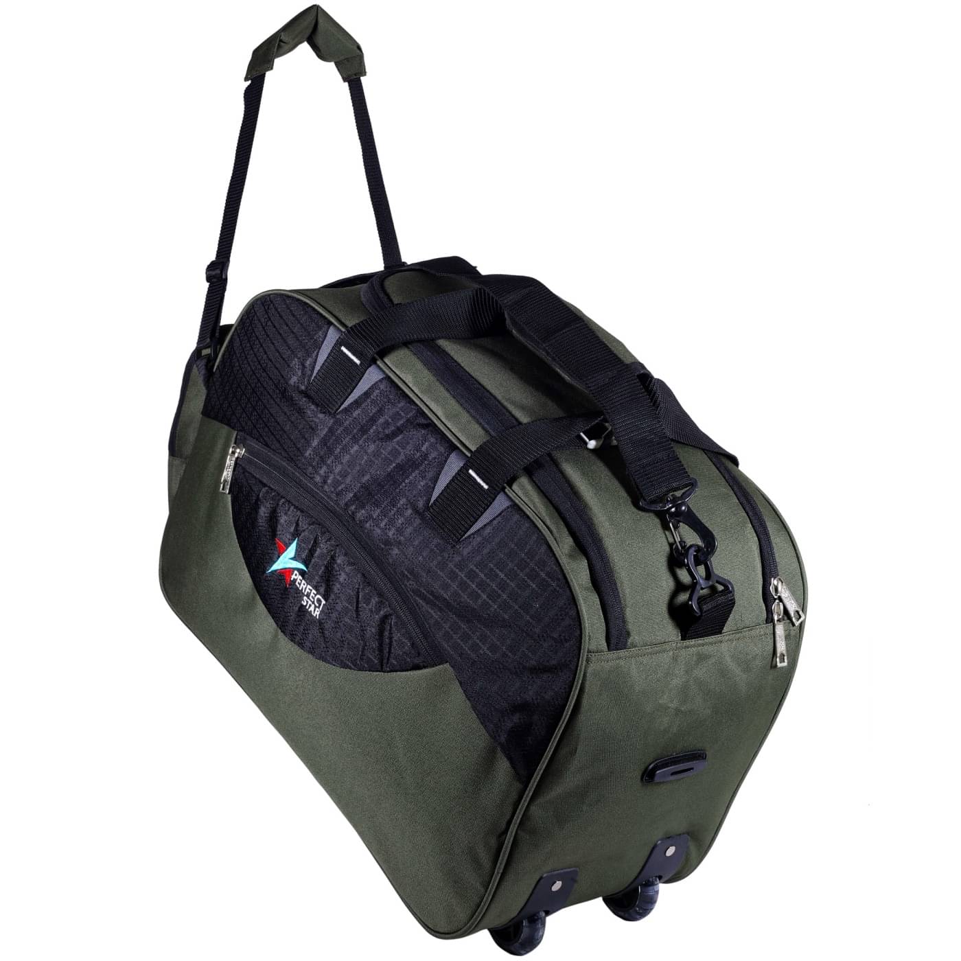     			Perfect Star 65 Ltrs Brown Polyester Duffle Trolley