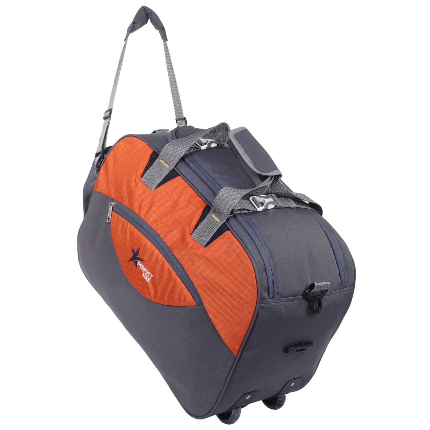     			Perfect Star 65 Ltrs Orange Polyester Duffle Trolley