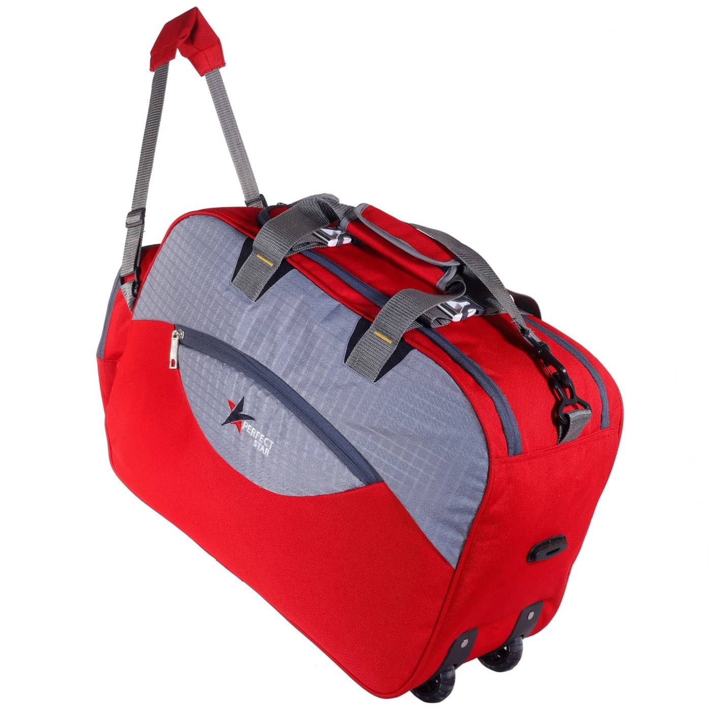     			Perfect Star 65 Ltrs Red Polyester Duffle Trolley