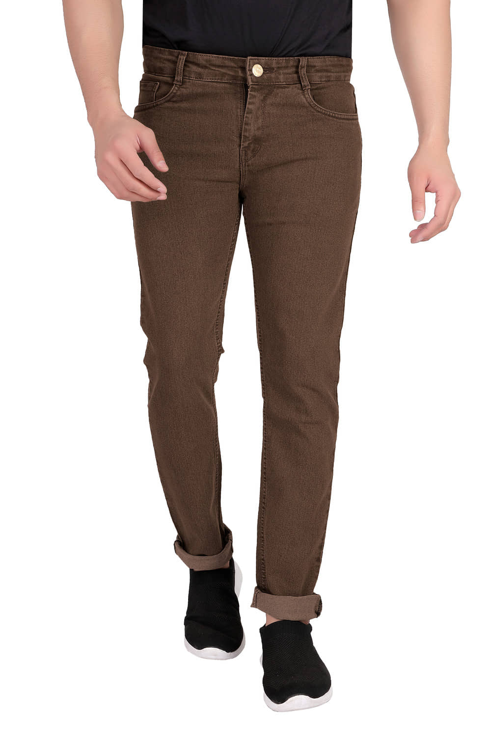 RAGZO Slim Fit Basic Men's Jeans - Dark Brown ( Pack of 1 ) - Jeans | Buy online on ZillyBuy
