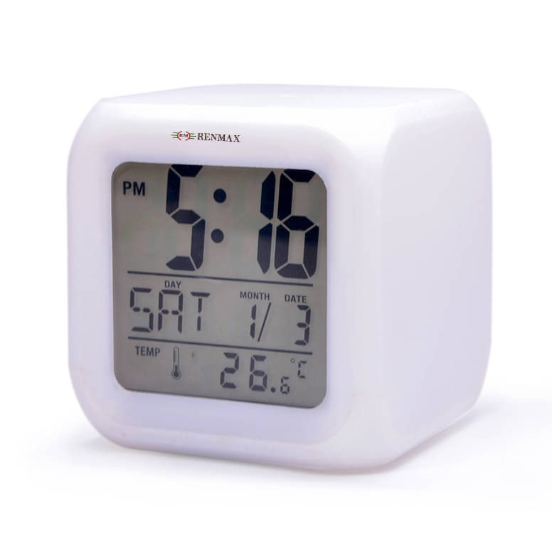     			RENMAX Digital Plastic Square Table Clock - Pack of 1