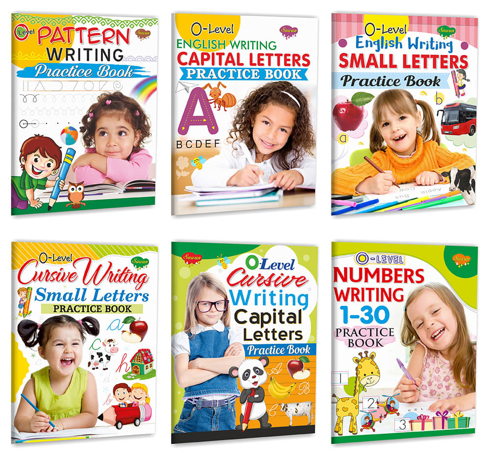     			Sawan Present Set Of 6 Books | 0-Level Writing Books | Pattern Writing, Capital Letters, Small Letters, Cursive Capital, Cursive Small Letters And Numbers Writing 1-30 (Pin Binding, Manoj Publications Editorial Board)