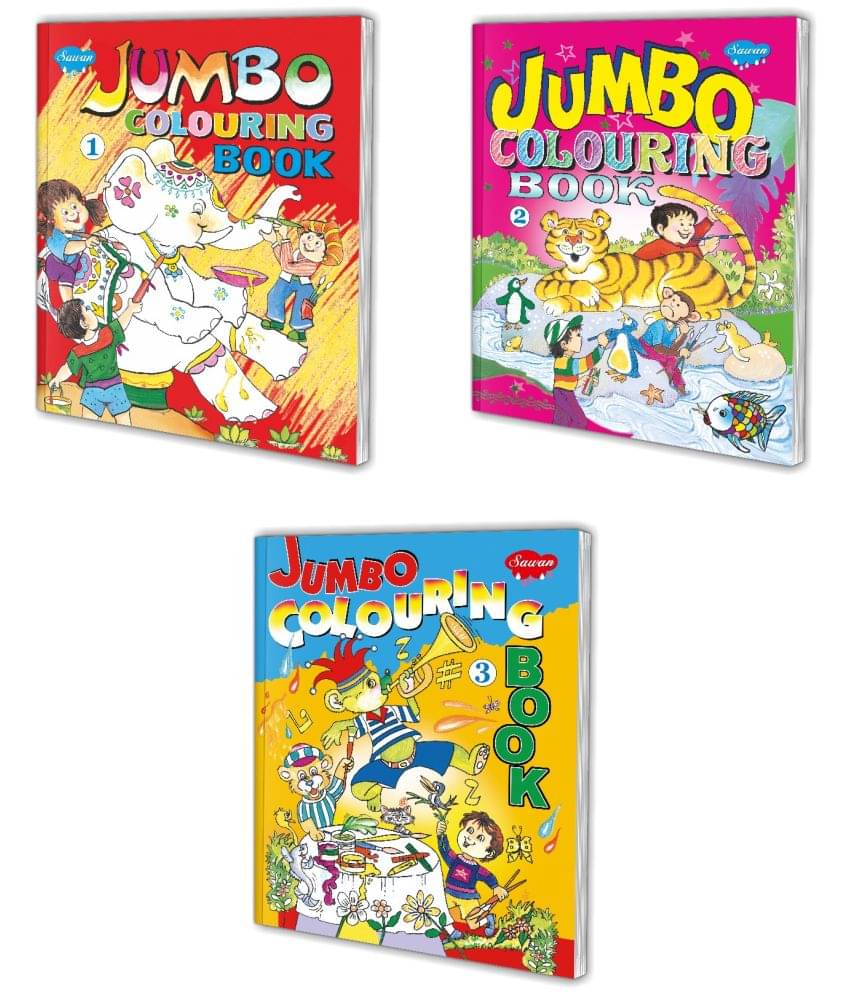 Sawan Presents Set of 3 Jumbo Coloring Book | Part 1 , 2 & 3 Sawan Presents Set of 3 Jumbo Coloring Book | Part 1 , 2 & 3