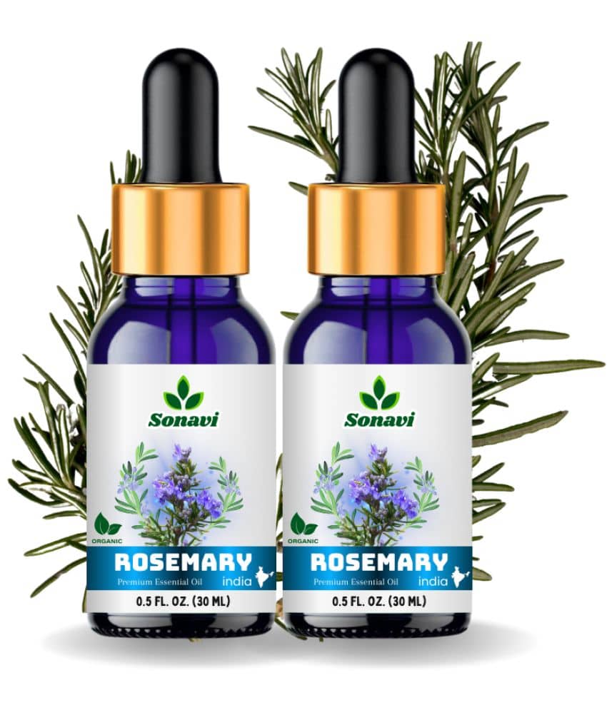 Sonavi Rosemary Stress Relief Essential Oil Green With Dropper 60 mL ( Pack of 2 )