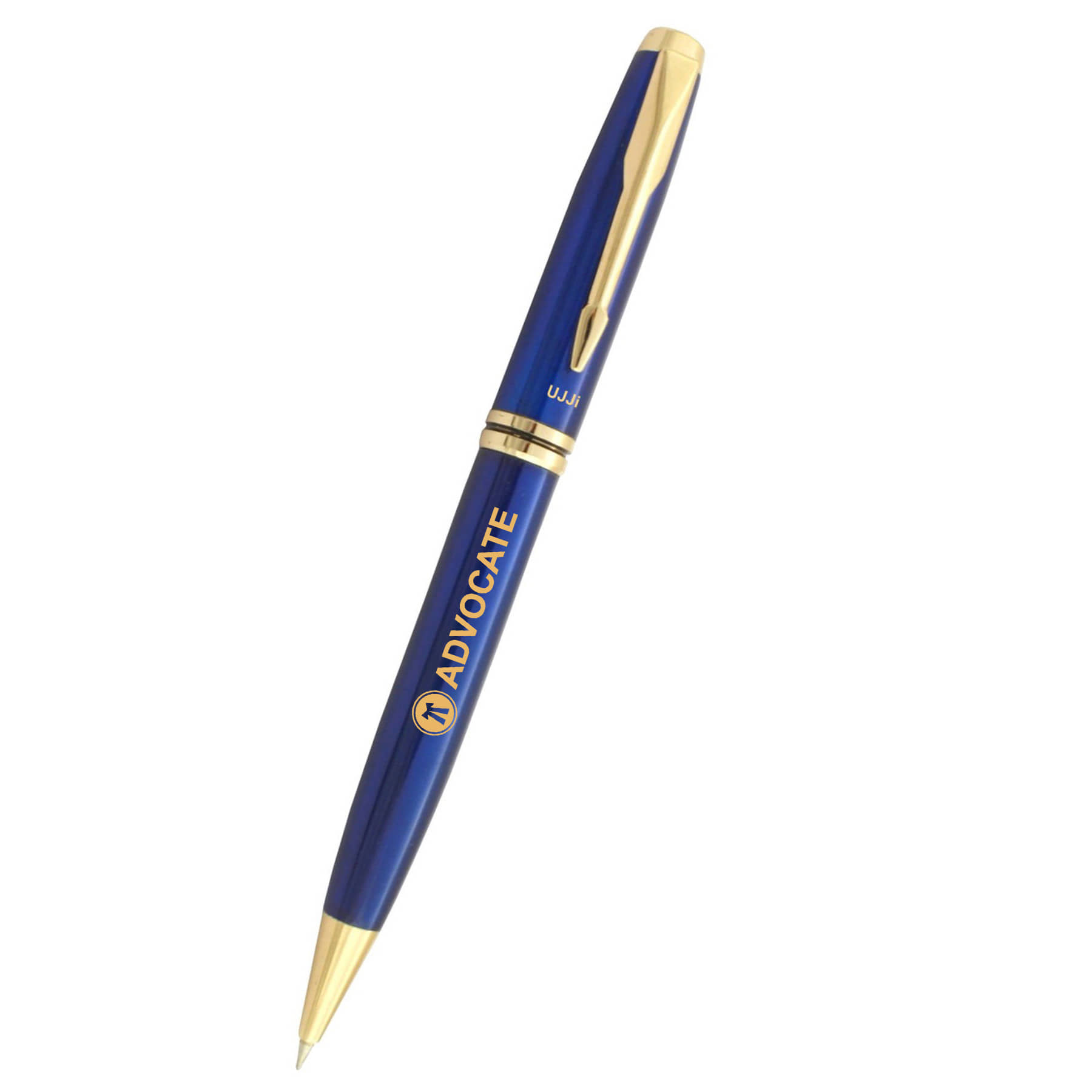 UJJi Advocate Logo Blue Color Pen Brass Metal (Blue Ink) Ball Pen