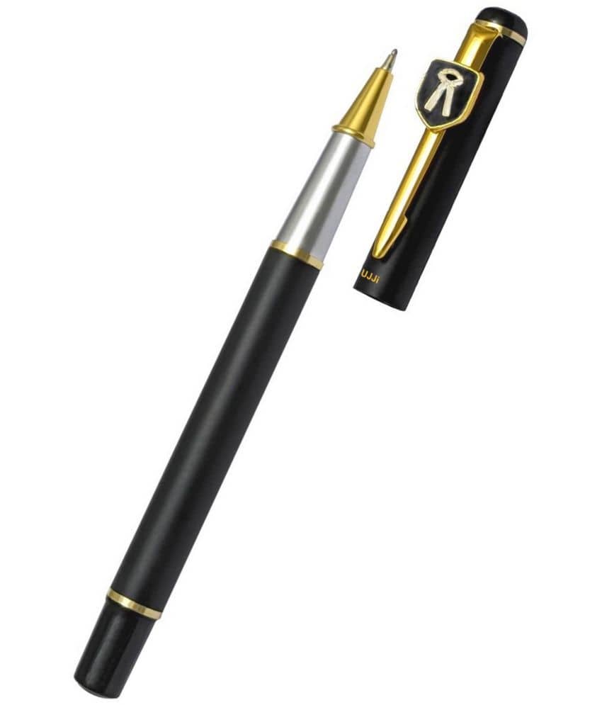 UJJi Advocate Logo Pen in Brass Black Colour (Blue Ink) Roller Ball Pen