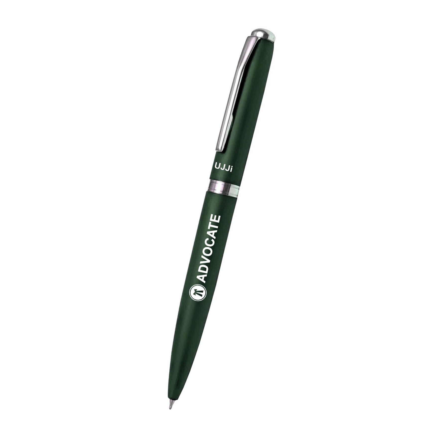     			UJJi Green Advocate Logo Engraved Metal (Blue Ink) Ball Pen