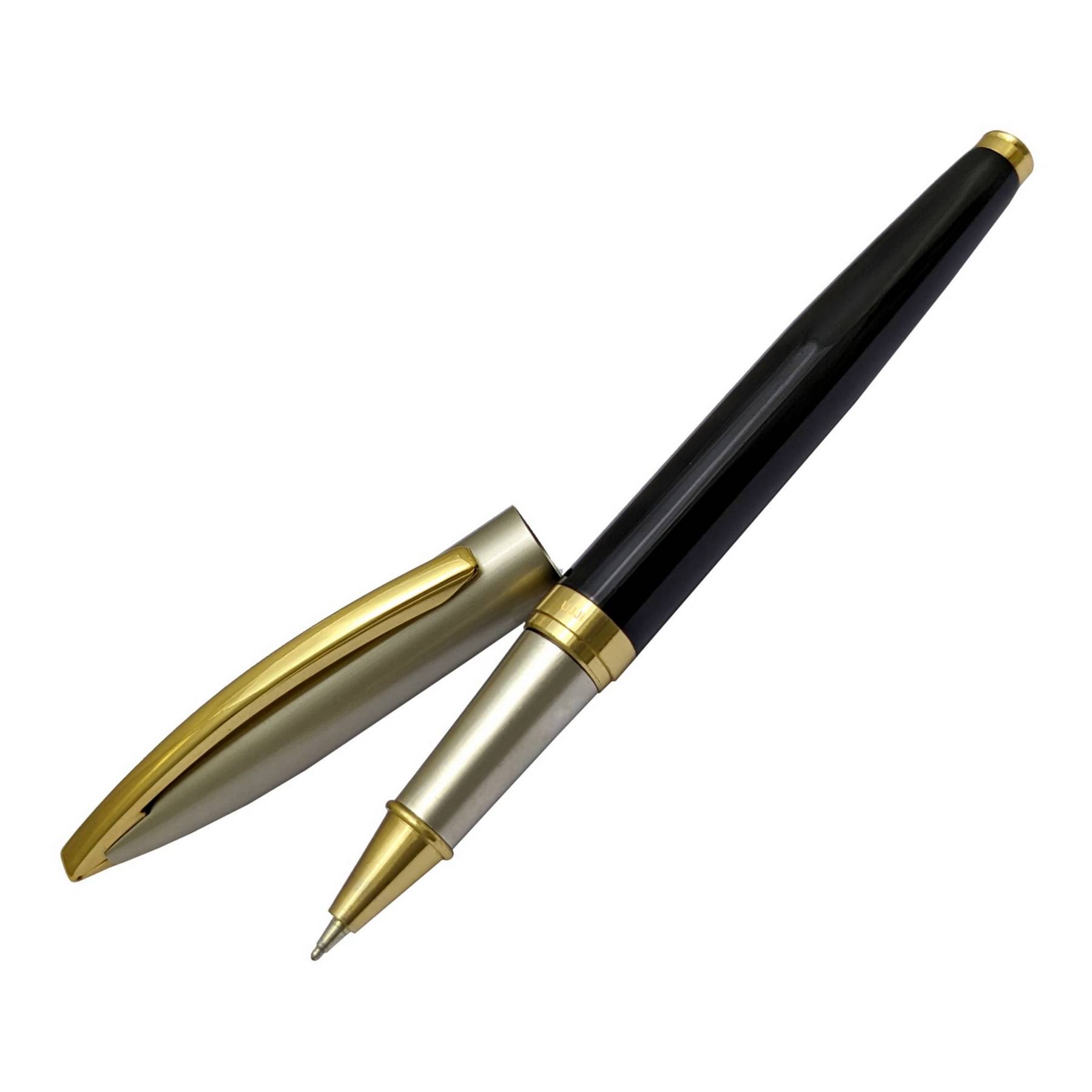     			UJJi Half Satin Color Pen with Golden Part (Blue Ink) Roller Ball Pen