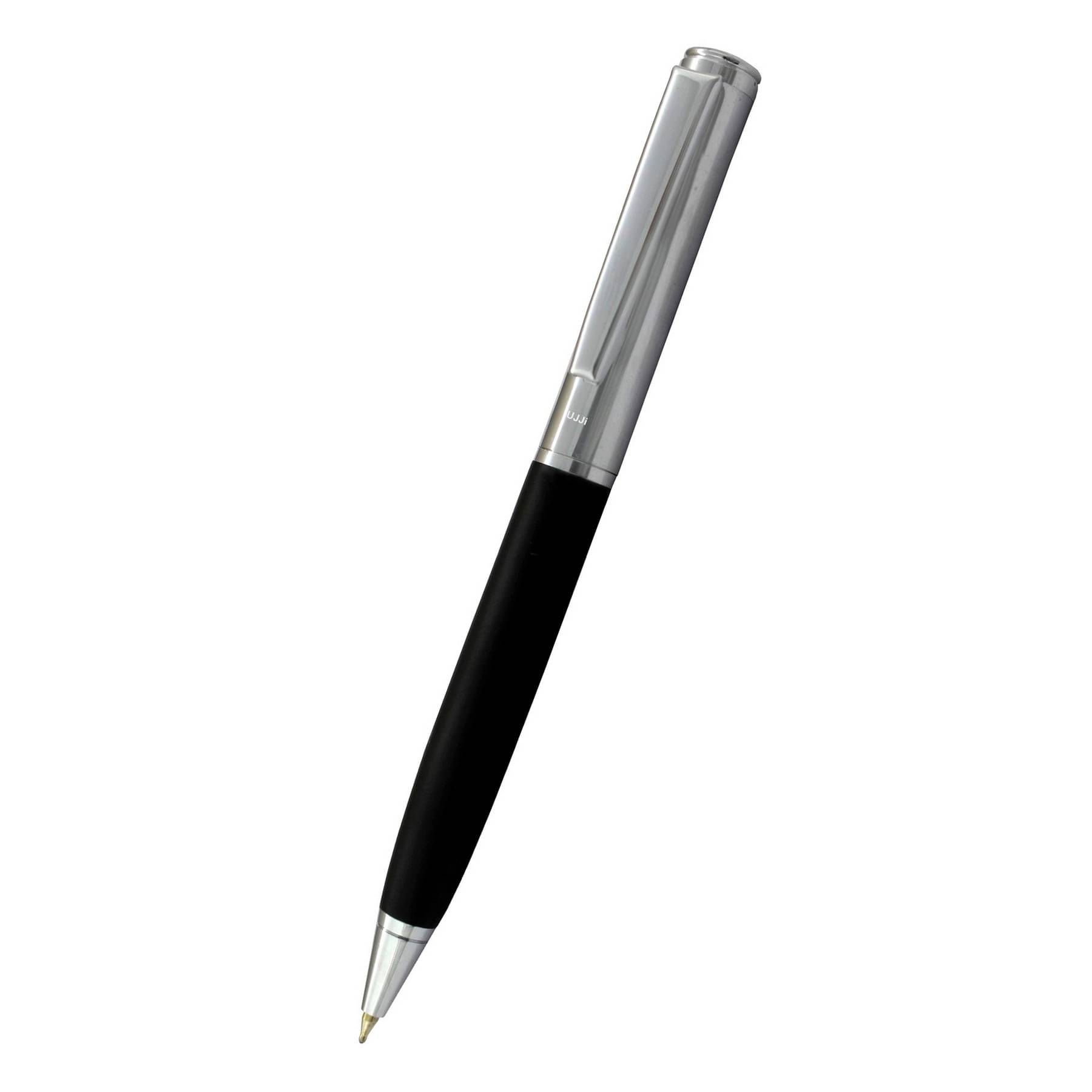 UJJi Matte Black with Chrome Clip (Blue Ink) Ball Pen UJJi Matte Black with Chrome Clip (Blue Ink) Ball Pen