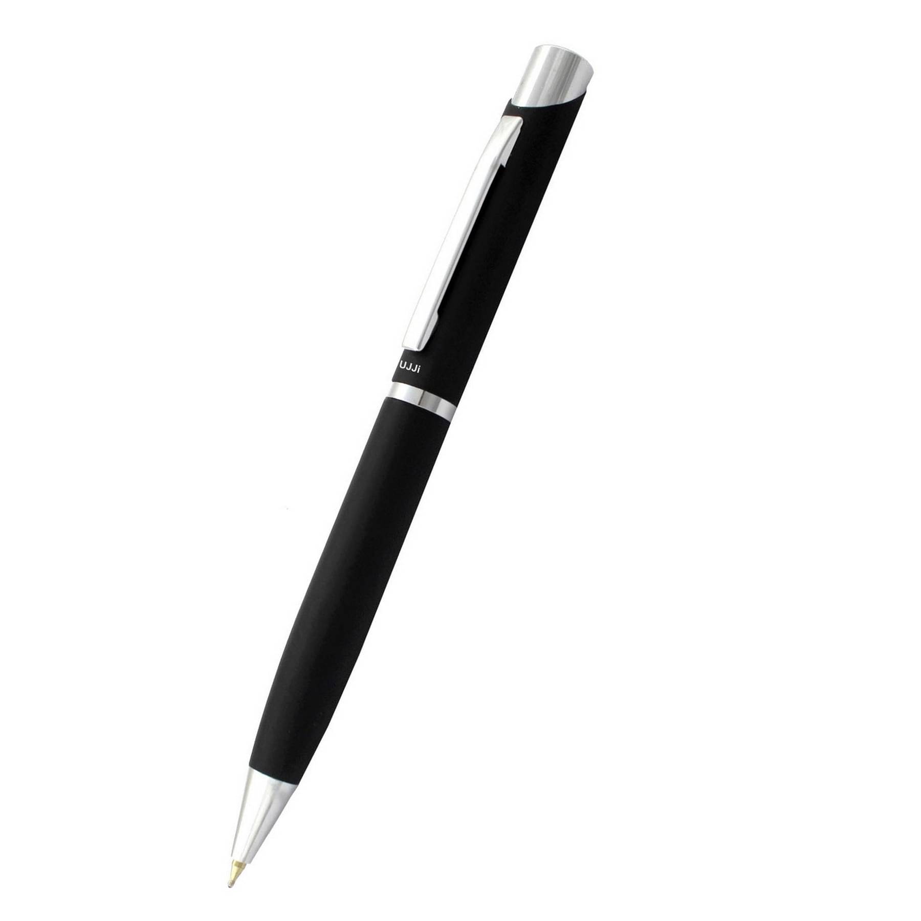     			UJJi Matte Finish Black Colour Metal (Blue Ink) Ball Pen