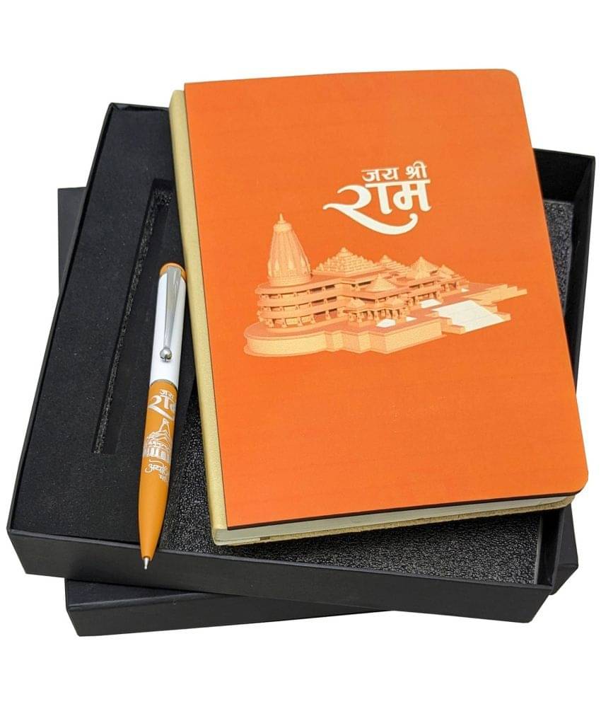 UJJi Shri Ram Mandir Notebook and Metal (Blue Ink) Ball Pen UJJi Shri Ram Mandir Notebook and Metal (Blue Ink) Ball Pen