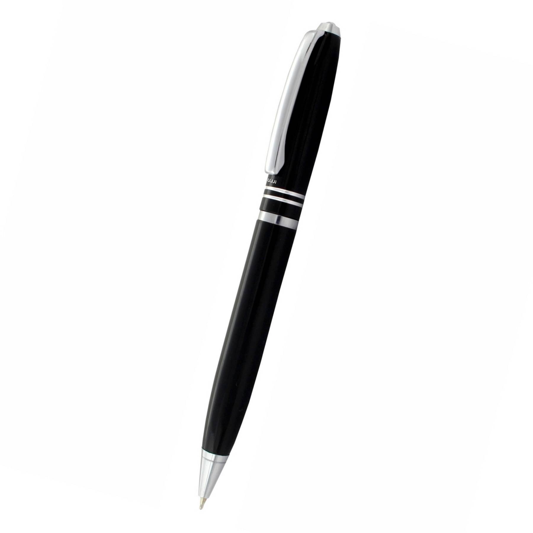 UJJi Two Ring Matte Black Color Twist On & Off (Blue Ink) Ball Pen     			UJJi Two Ring Matte Black Color Twist On & Off (Blue Ink) Ball Pen