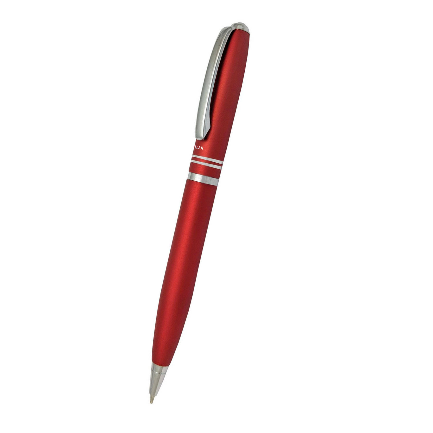     			UJJi Two Ring Matte Red Color Twist On & Off (Blue Ink) Ball Pen