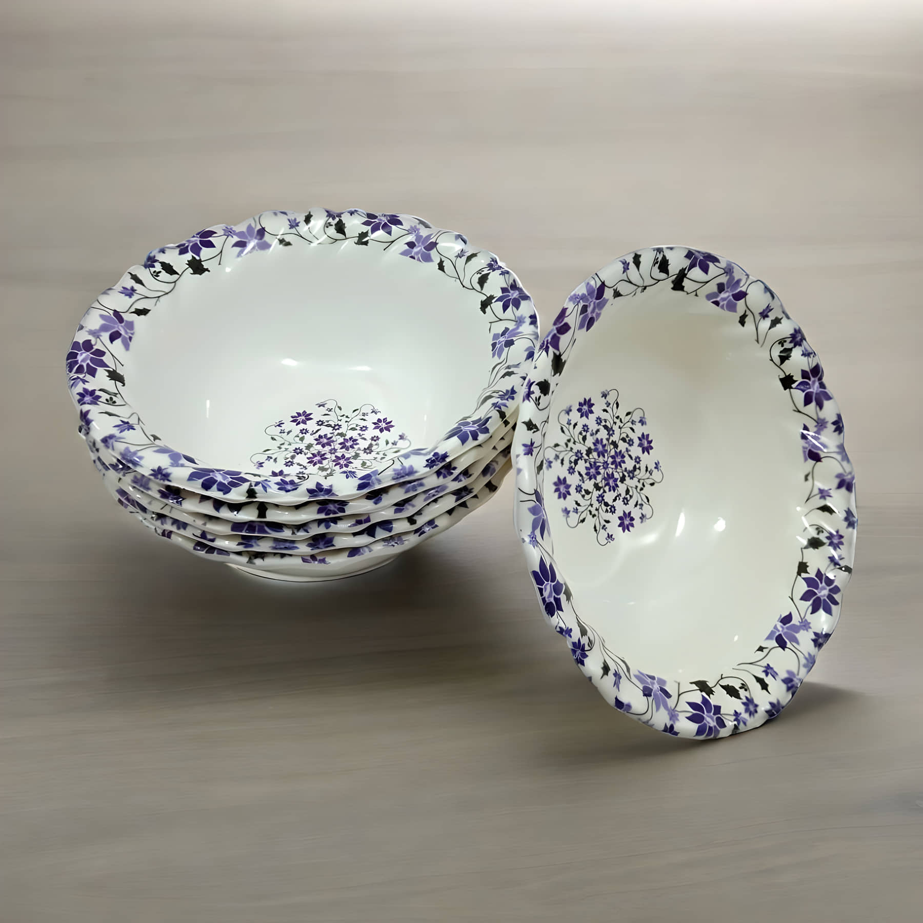 kitchrox Melamine Snacks Bowls Melamine Bowl Set 120 mL ( Set of 6 )