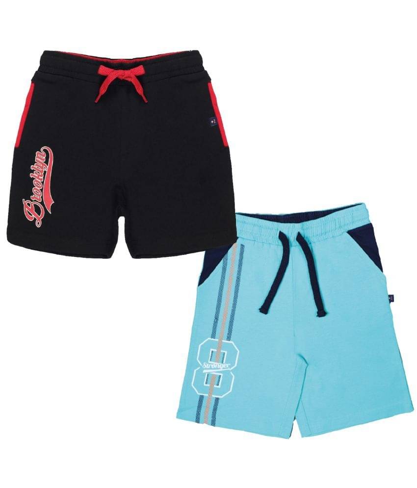     			3PIN Pack of 2 Cotton Shorts For Boys ( Multicolor )