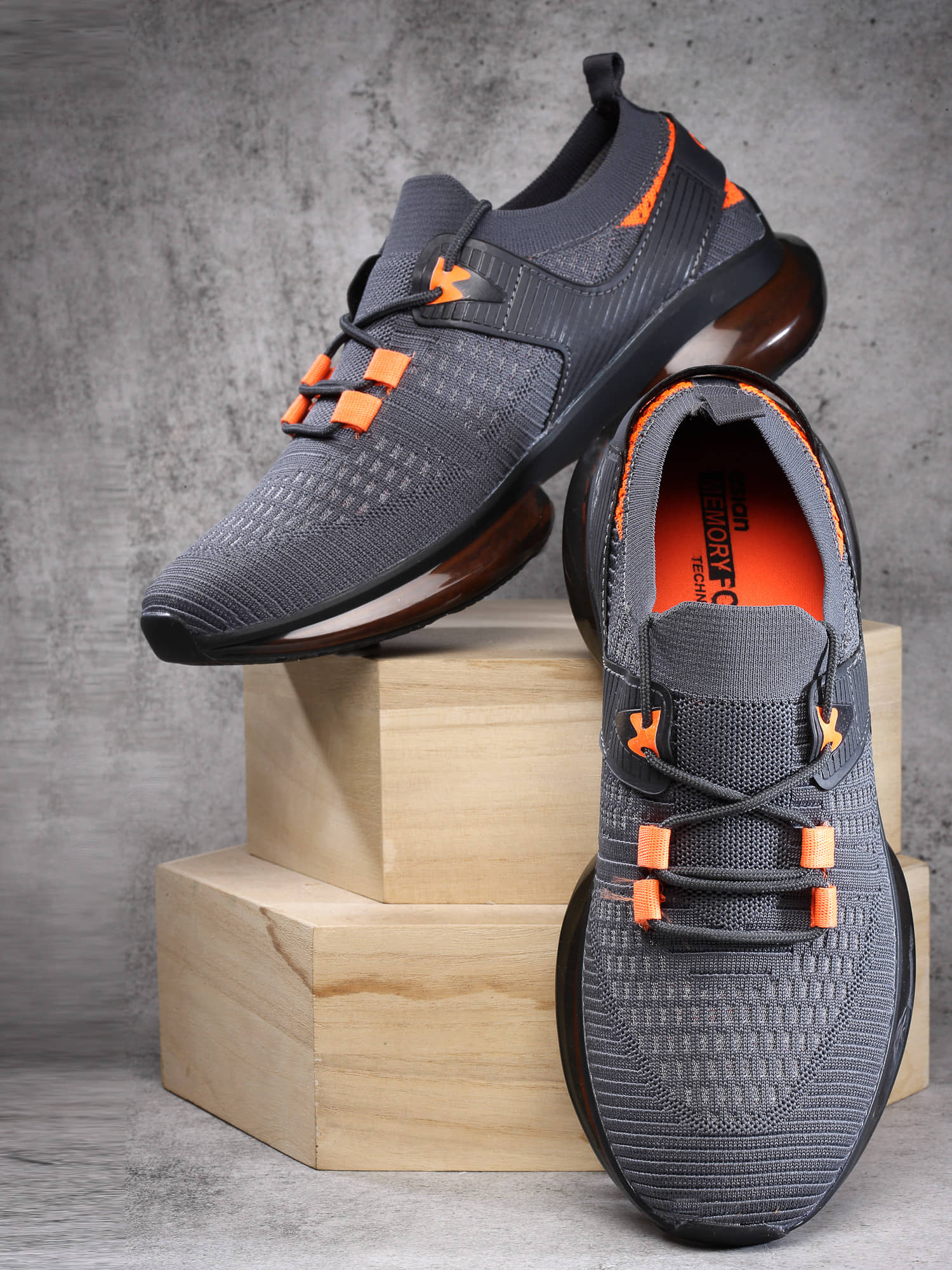 ASIAN CARBON-02 Orange Men's Sports Running Shoes