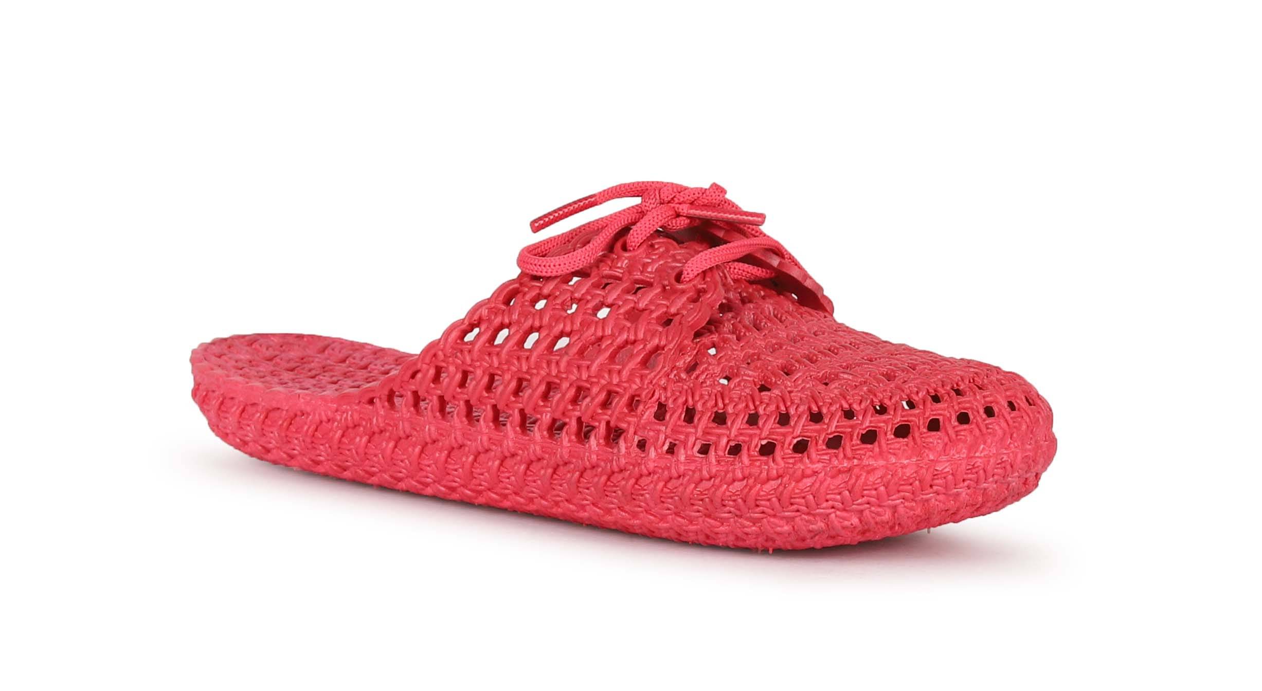 Aadi Red Women's Toe Covered Flip Flop     			Aadi Red Women's Toe Covered Flip Flop