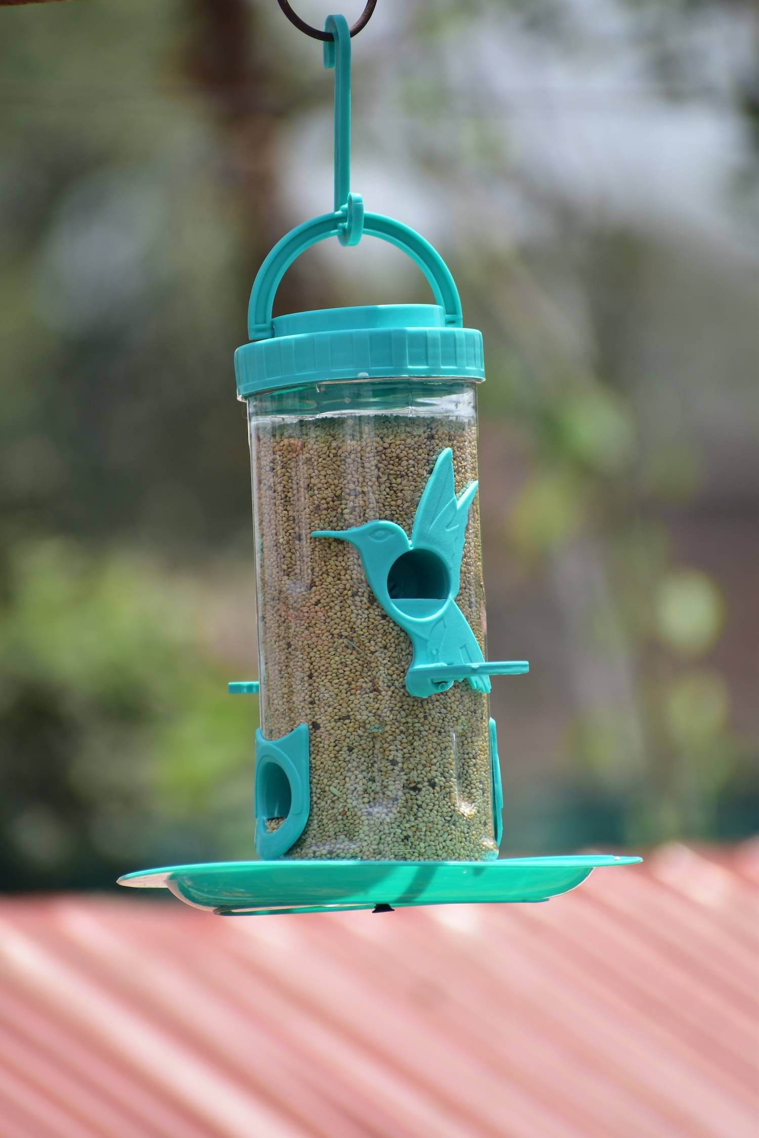     			Amijivdaya Bird Feeder Blue W