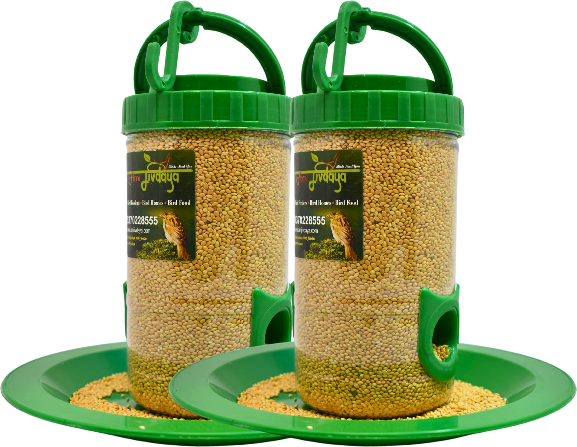 Amijivdaya Bird Feeder Green W