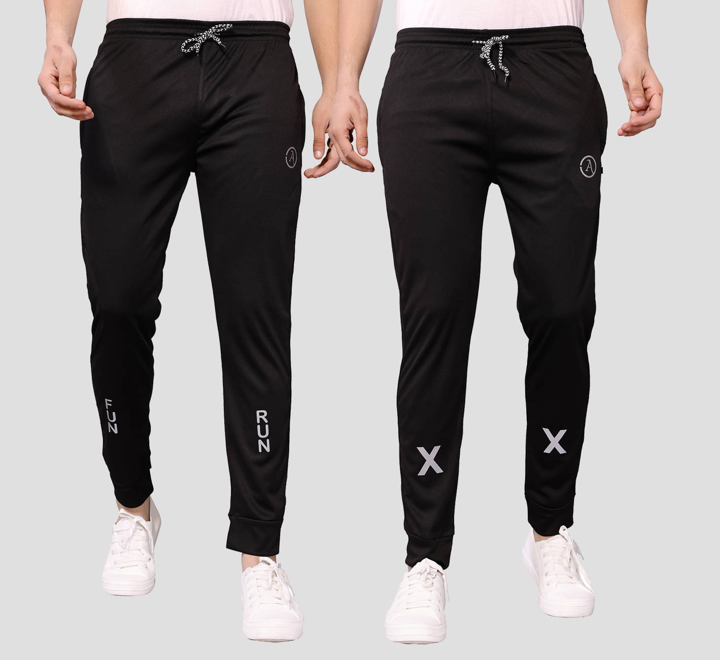 Anand Multicolor Lycra Men's Joggers ( Pack of 2 ) Anand Multicolor Lycra Men's Joggers ( Pack of 2 )