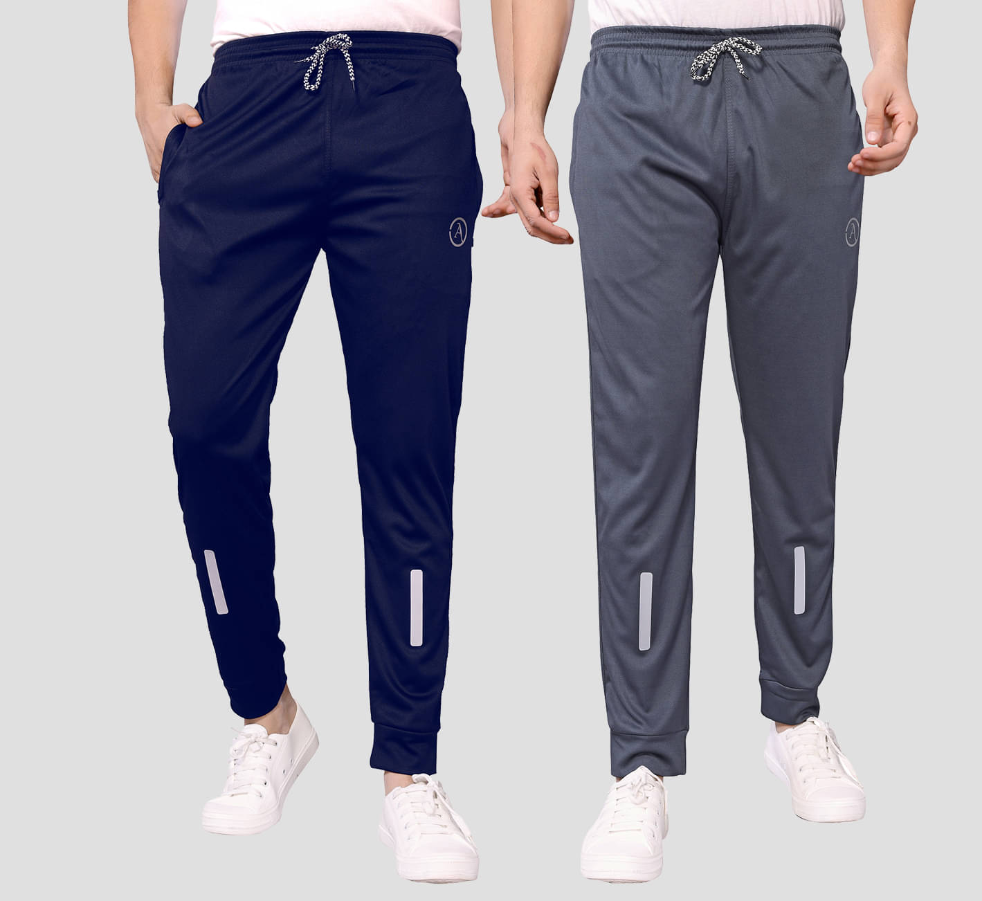 Anand Multicolor Lycra Men's Joggers ( Pack of 2 ) Anand Multicolor Lycra Men's Joggers ( Pack of 2 )