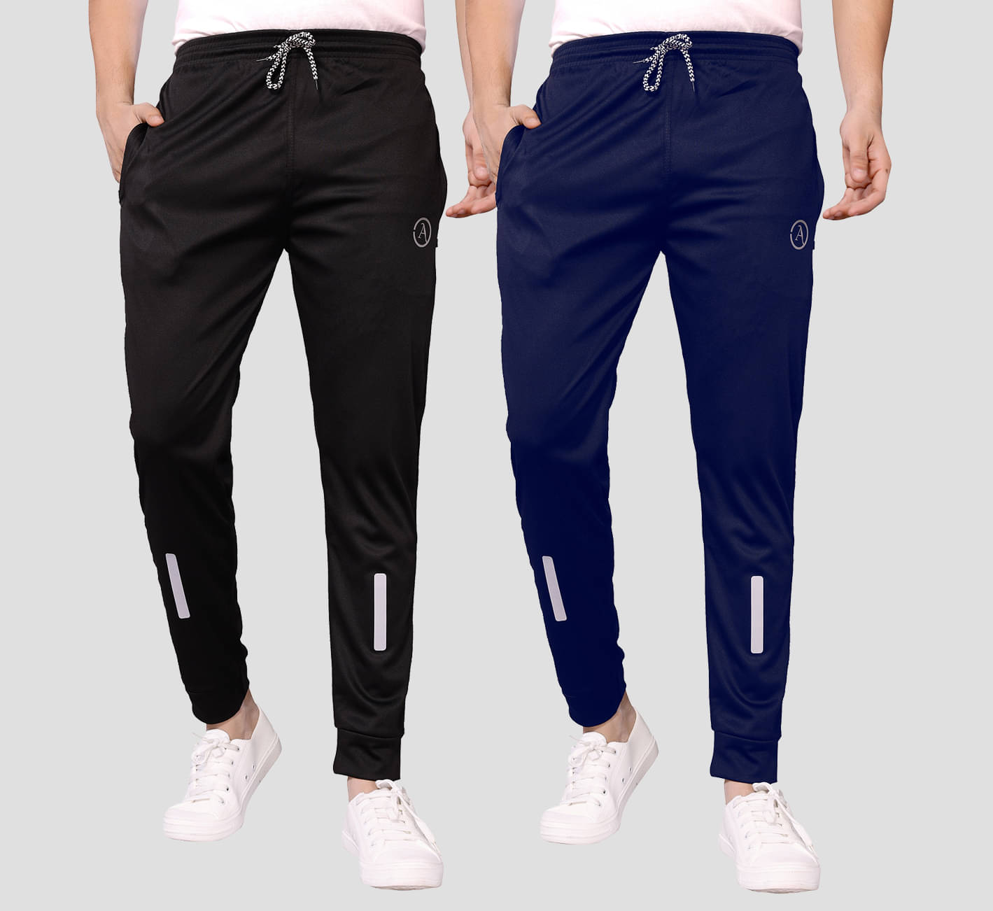     			Anand Multicolor Lycra Men's Joggers ( Pack of 2 )