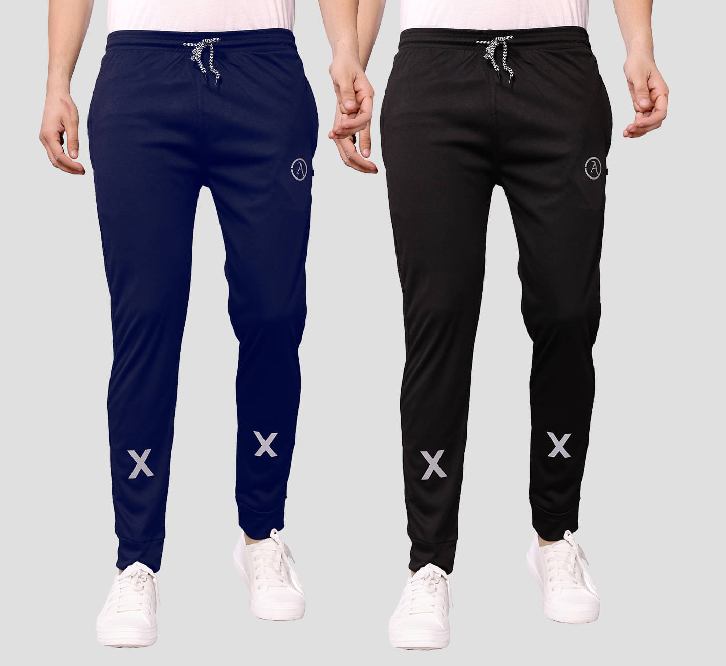 Anand Multicolor Lycra Men's Joggers ( Pack of 2 ) Anand Multicolor Lycra Men's Joggers ( Pack of 2 )