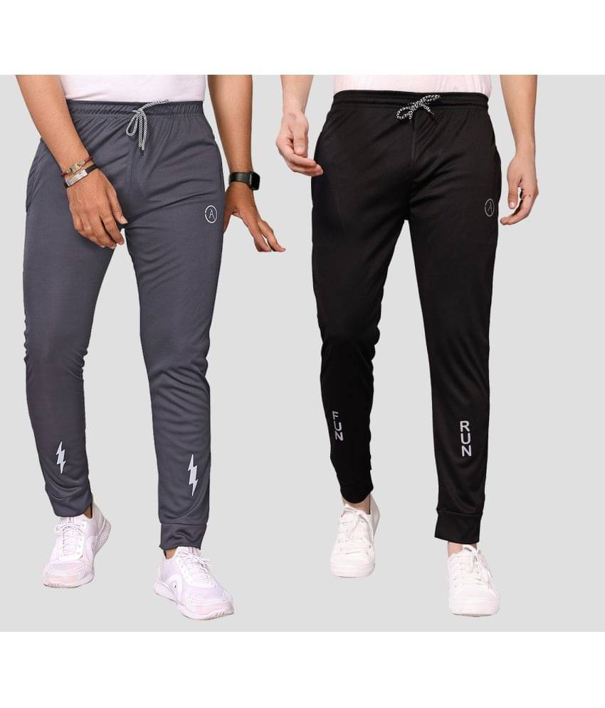 Anand Multicolor Lycra Men's Joggers ( Pack of 2 ) Anand Multicolor Lycra Men's Joggers ( Pack of 2 )