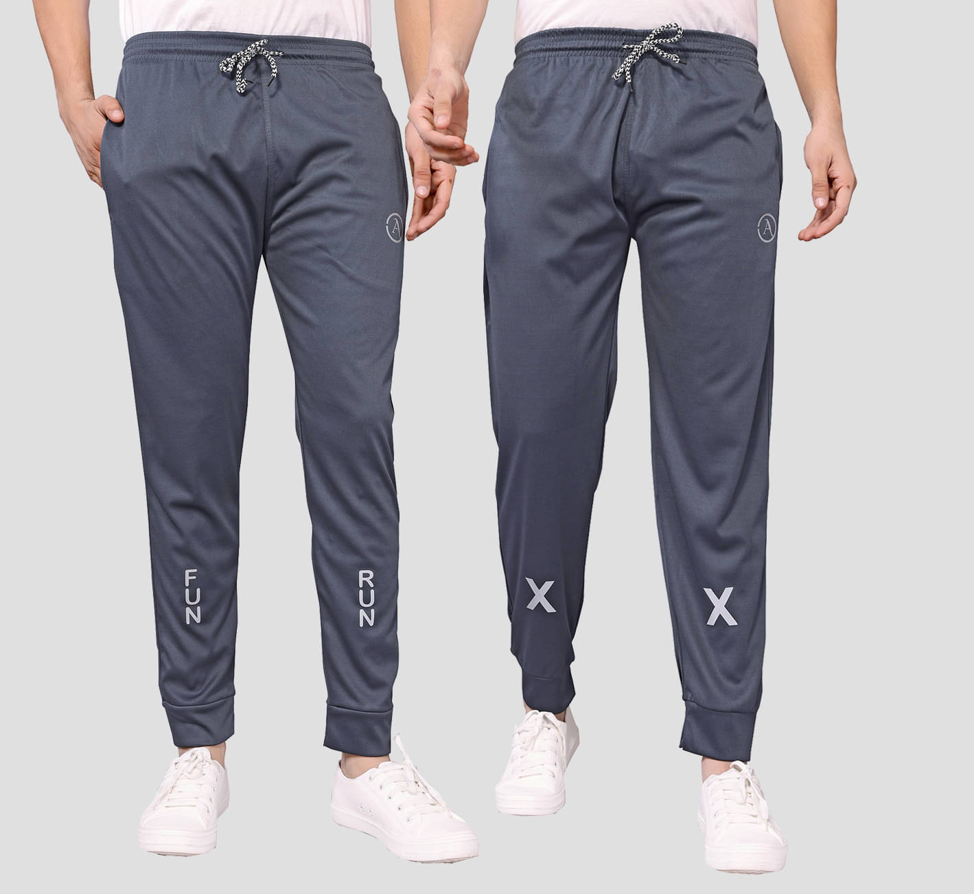 Anand Multicolor Lycra Men's Joggers ( Pack of 2 ) Anand Multicolor Lycra Men's Joggers ( Pack of 2 )