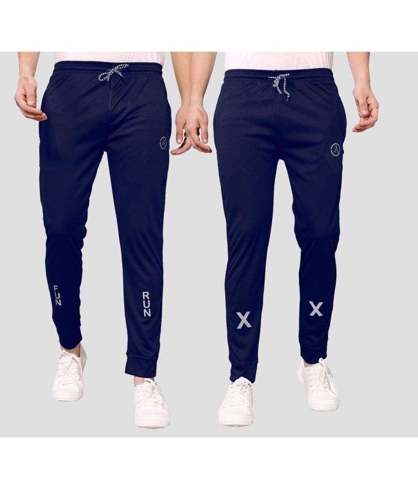 Anand Multicolor Lycra Men's Joggers ( Pack of 2 ) Anand Multicolor Lycra Men's Joggers ( Pack of 2 )