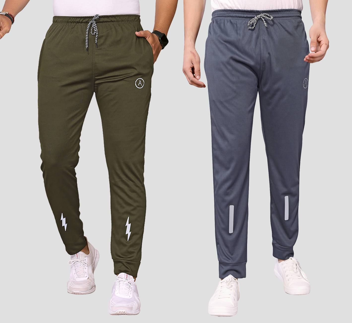     			Anand Multicolor Lycra Men's Joggers ( Pack of 2 )