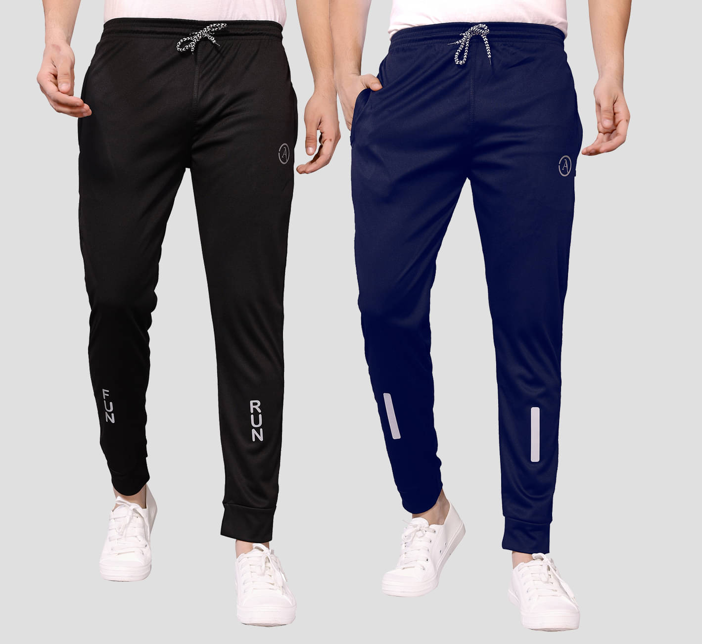     			Anand Multicolor Lycra Men's Joggers ( Pack of 2 )