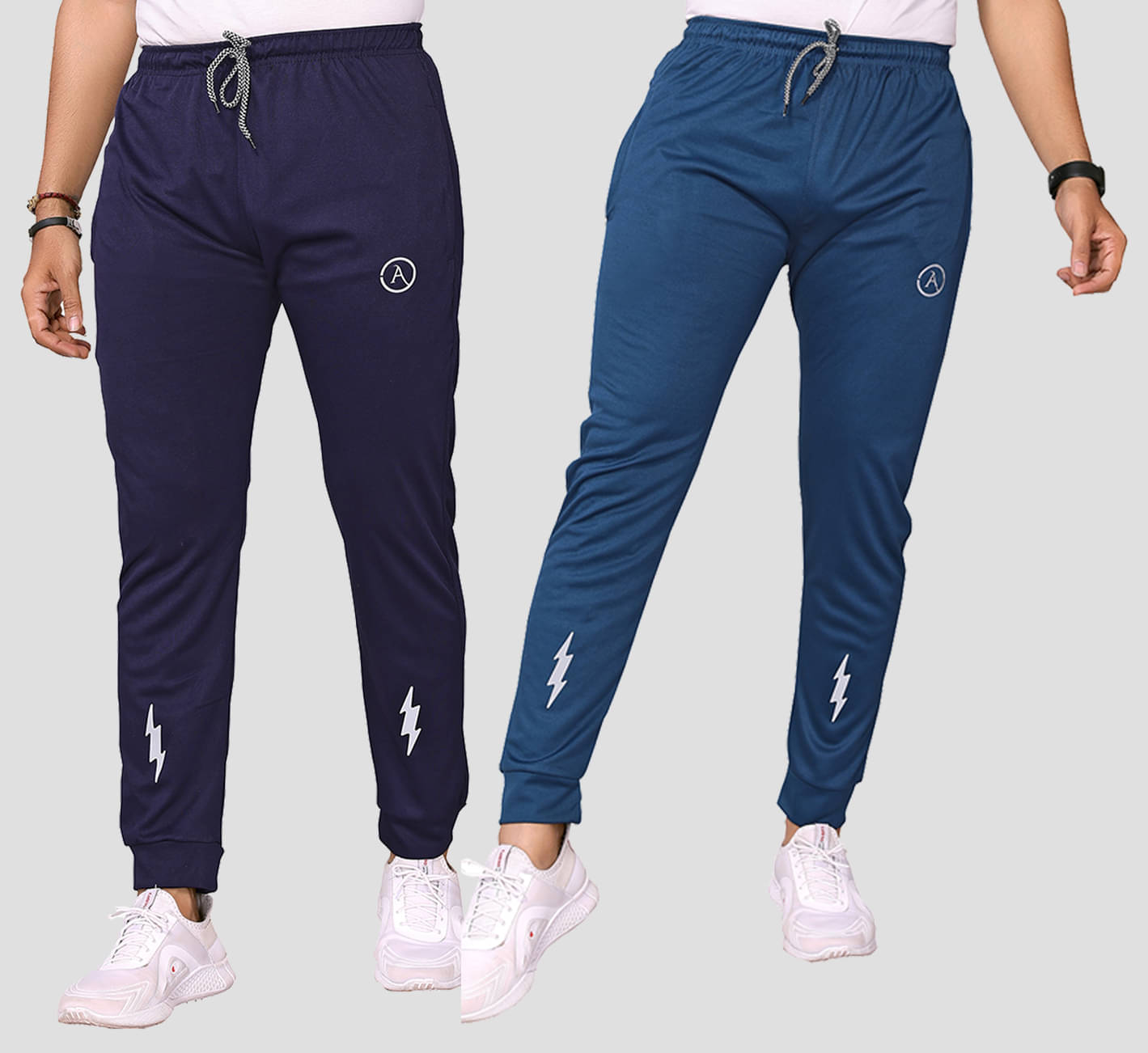     			Anand Multicolor Lycra Men's Joggers ( Pack of 2 )