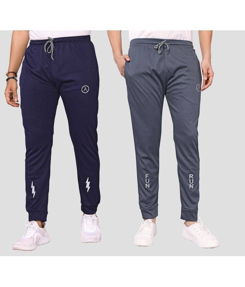 Anand Multicolor Lycra Men's Joggers ( Pack of 2 ) Anand Multicolor Lycra Men's Joggers ( Pack of 2 )