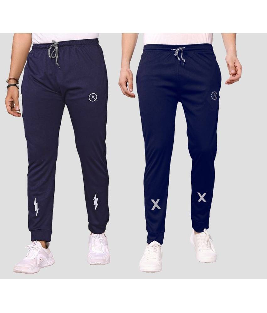 Anand Multicolor Lycra Men's Joggers ( Pack of 2 )     			Anand Multicolor Lycra Men's Joggers ( Pack of 2 )