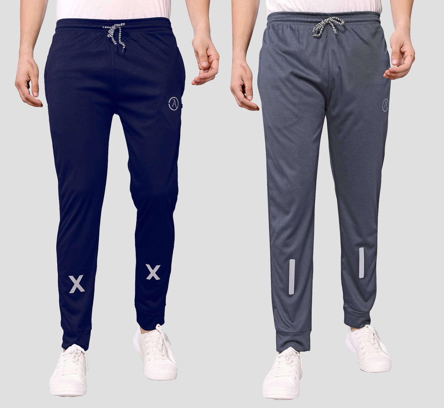     			Anand Multicolor Lycra Men's Joggers ( Pack of 2 )
