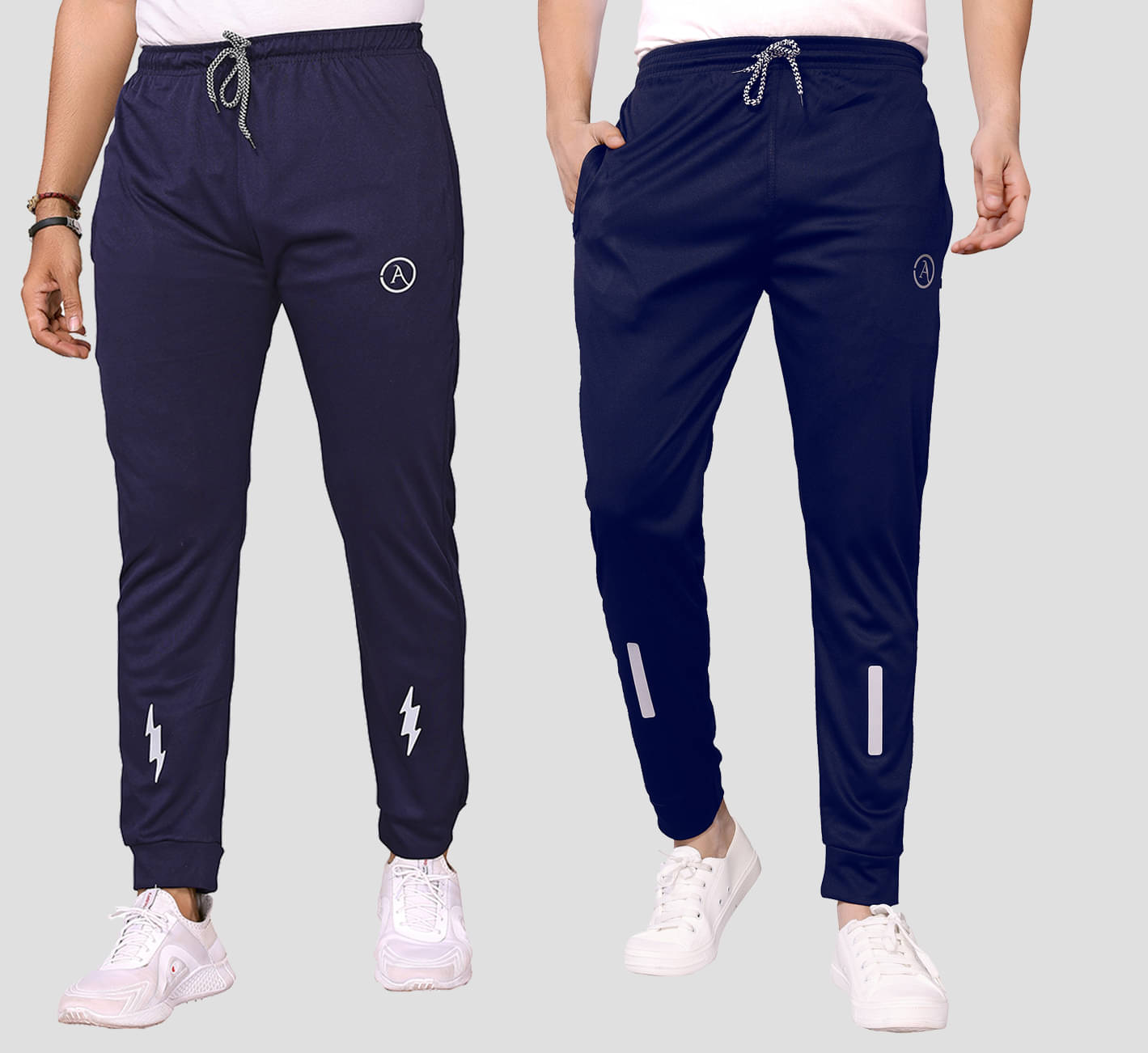 Anand Multicolor Lycra Men's Joggers ( Pack of 2 ) Anand Multicolor Lycra Men's Joggers ( Pack of 2 )
