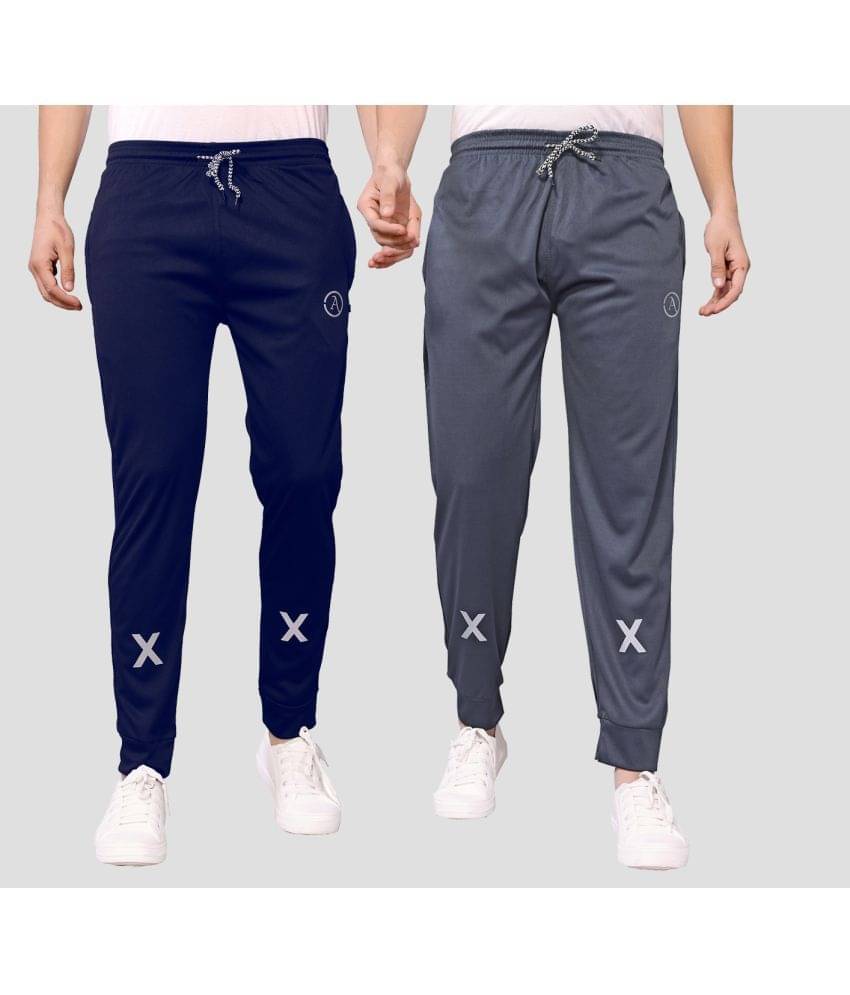     			Anand Multicolor Lycra Men's Joggers ( Pack of 2 )