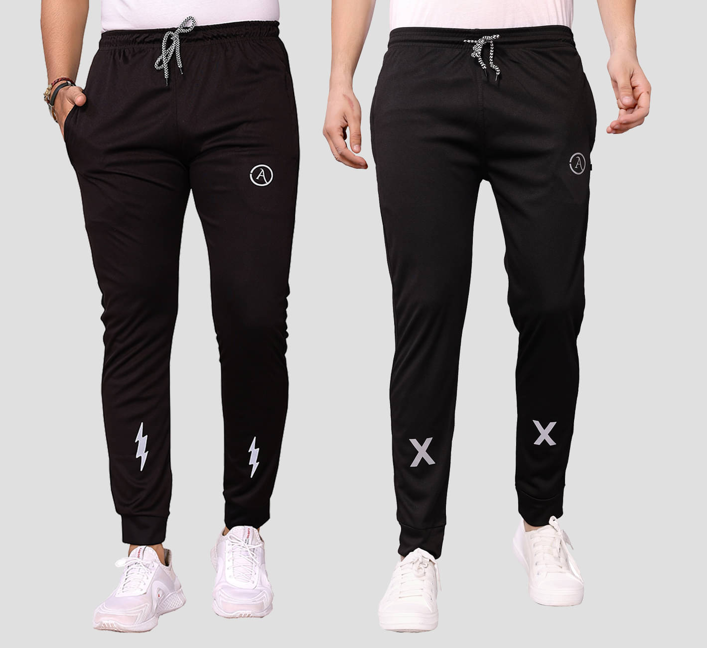     			Anand Multicolor Lycra Men's Joggers ( Pack of 2 )