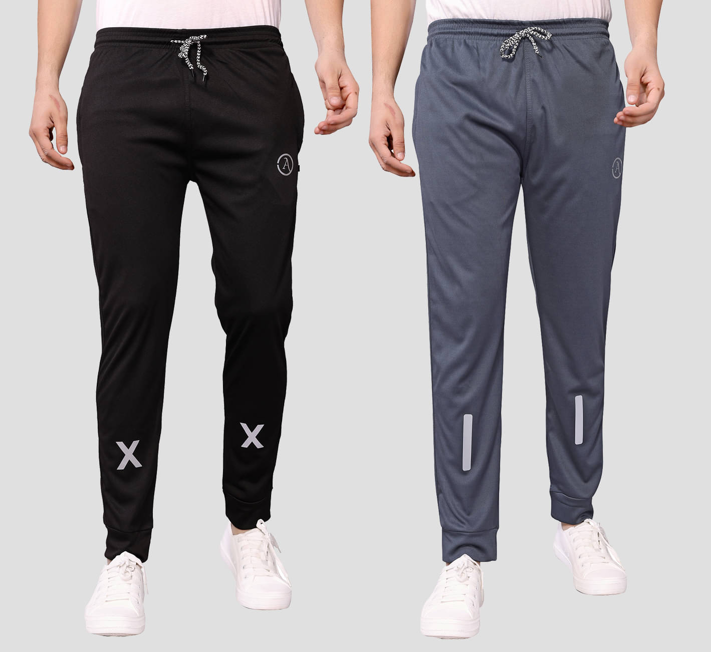     			Anand Multicolor Lycra Men's Joggers ( Pack of 2 )