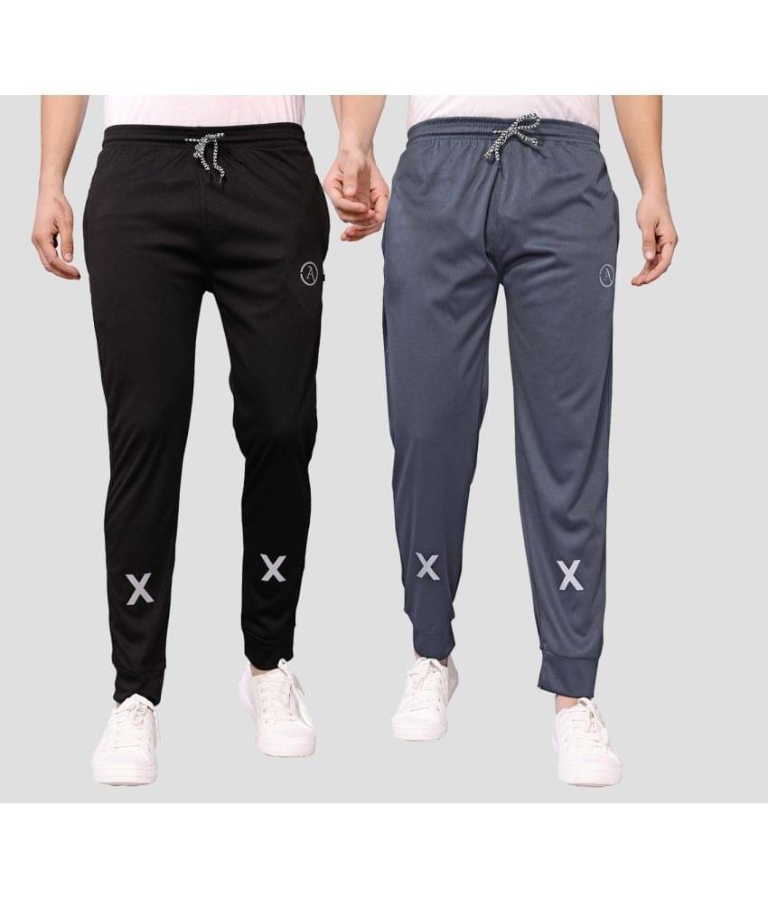     			Anand Multicolor Lycra Men's Joggers ( Pack of 2 )