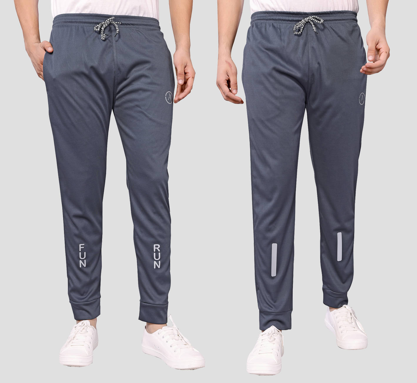     			Anand Multicolor Lycra Men's Joggers ( Pack of 2 )
