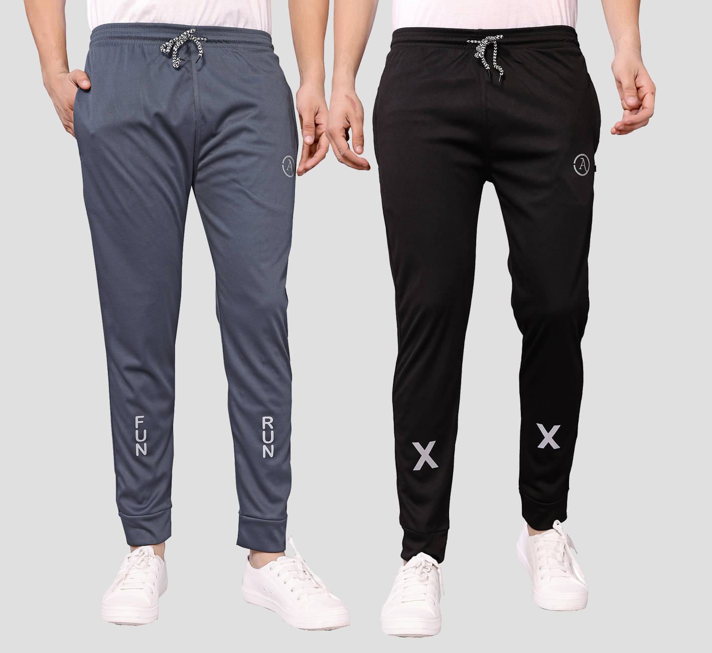 Anand Multicolor Lycra Men's Joggers ( Pack of 2 ) Anand Multicolor Lycra Men's Joggers ( Pack of 2 )