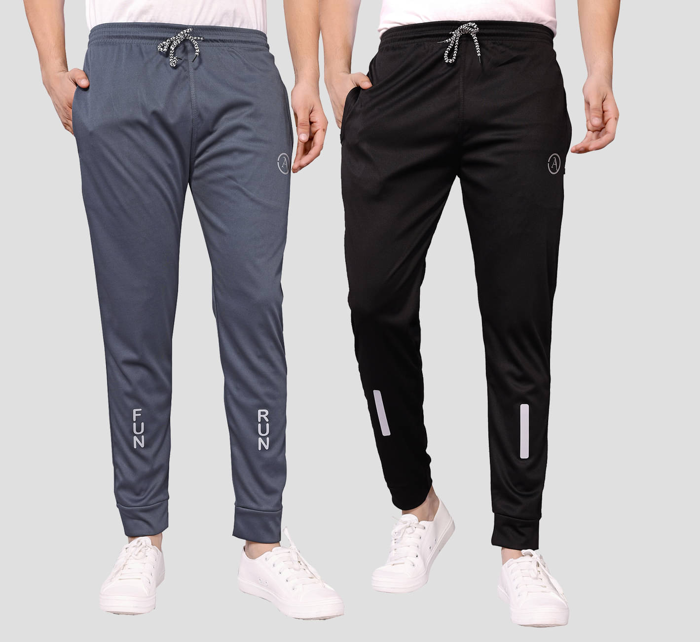     			Anand Multicolor Lycra Men's Joggers ( Pack of 2 )