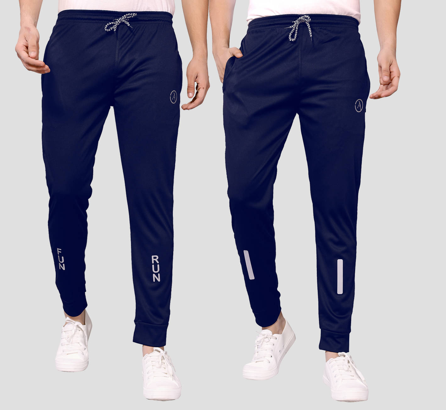 Anand Multicolor Lycra Men's Joggers ( Pack of 2 ) Anand Multicolor Lycra Men's Joggers ( Pack of 2 )