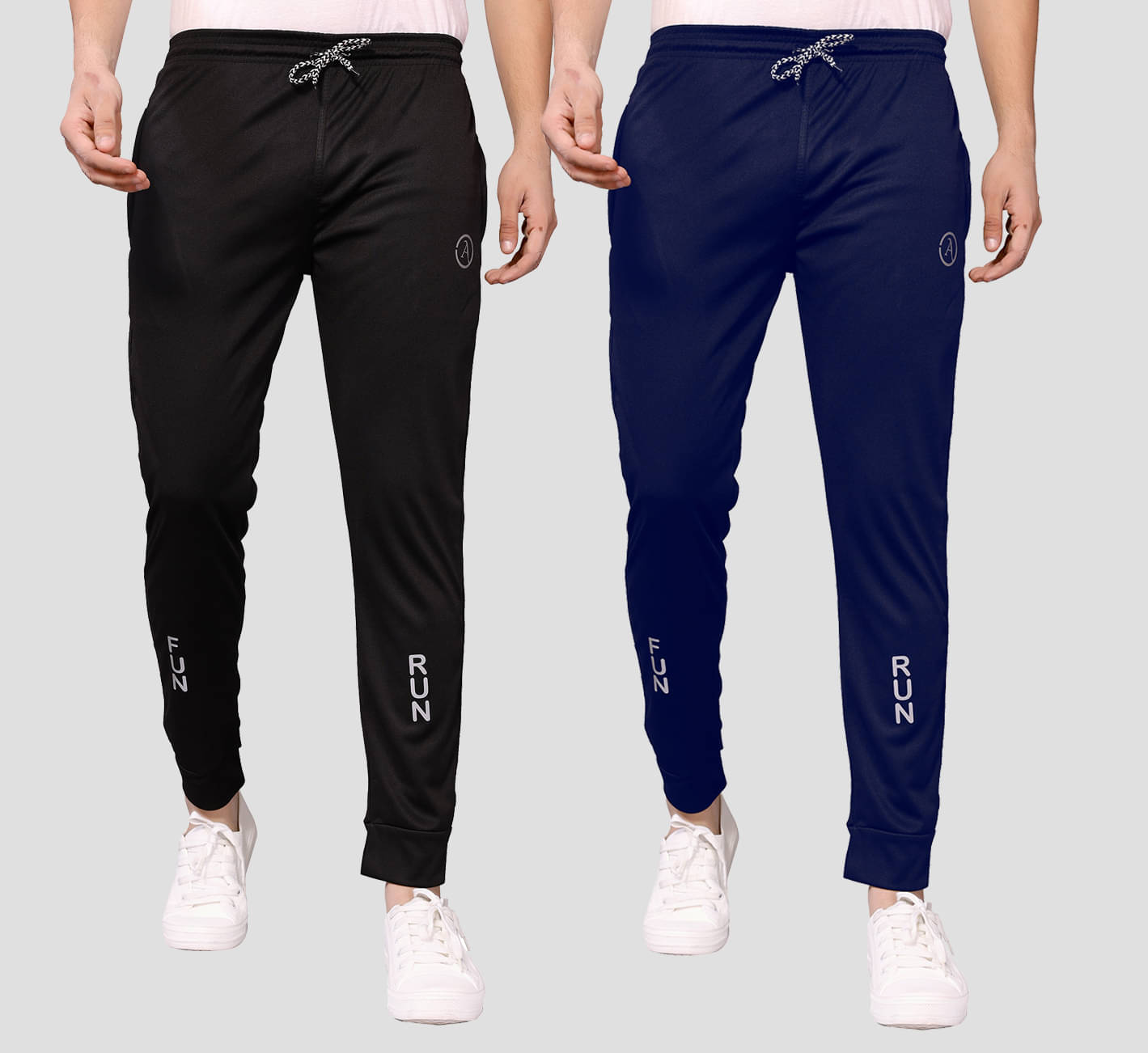 Anand Multicolor Lycra Men's Joggers ( Pack of 2 ) Anand Multicolor Lycra Men's Joggers ( Pack of 2 )