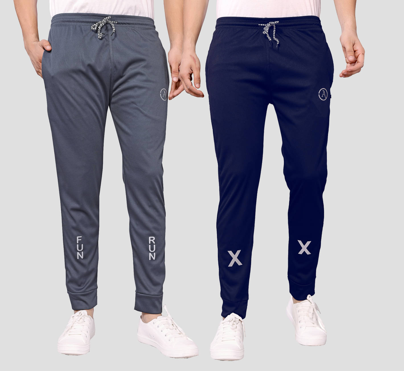     			Anand Multicolor Lycra Men's Joggers ( Pack of 2 )